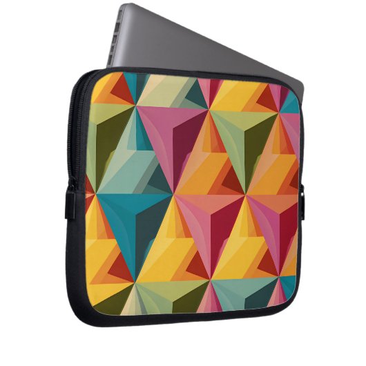 Housse Pour Ordinateur Portable Bold Geometric Triangle Pattern  (Devant droit)