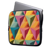 Housse Pour Ordinateur Portable Bold Geometric Triangle Pattern  (devant gauche)