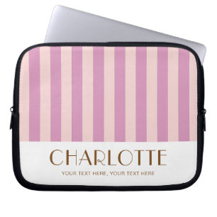 Housse Pour Ordinateur Portable Bonbons colorés Couleur vive Trendy Moderne Stripe