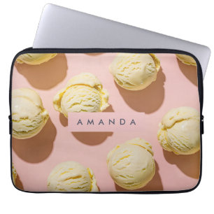 Housse Pour Ordinateur Portable Bonheur de Crème de Citron Pastel Personnalisé