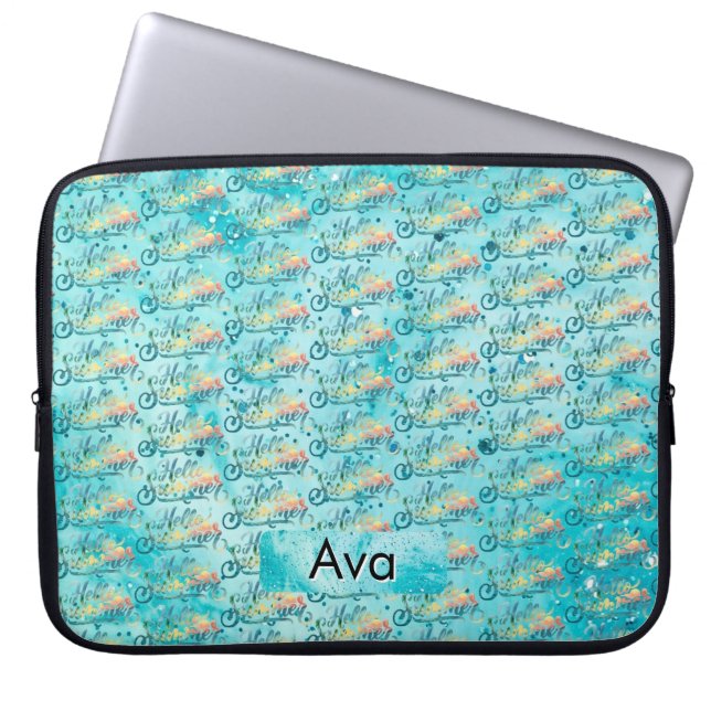 Housse Pour Ordinateur Portable Bonjour l'été (Devant)
