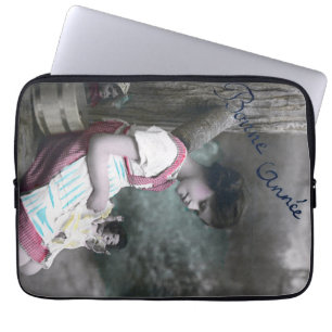 Housse Pour Ordinateur Portable Bonne Année Vintage fille avec dollar