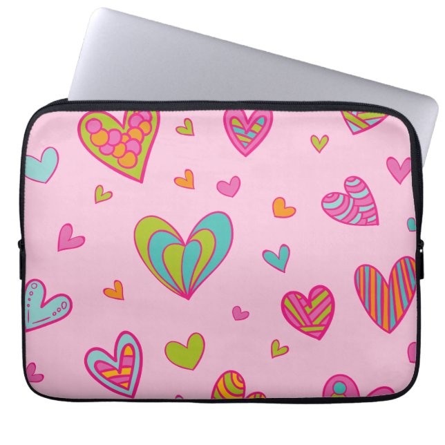 Housse Pour Ordinateur Portable Bonne Saint Valentin 2023 Avec amour du coeur (Devant)