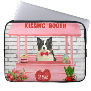 Housse Pour Ordinateur Portable Bordure Collie Chien Saint Valentin Baiser Booth