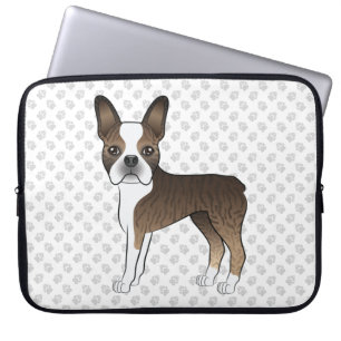 Housse Pour Ordinateur Portable Boston Terrier Bringé Chien de Dessin Animé Mignon
