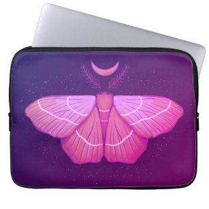 Housse Pour Ordinateur Portable Bouche Et Lune Purple Witchy Magique