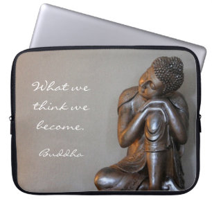 Housse Pour Ordinateur Portable Bouddha argenté paisible