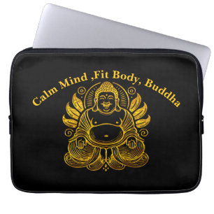 Housse Pour Ordinateur Portable Bouddha doré paisible