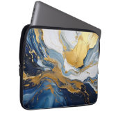 Housse Pour Ordinateur Portable Bouffée en or et bleu (Devant droit)