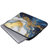 Housse Pour Ordinateur Portable Bouffée en or et bleu (Devant bas)