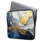 Housse Pour Ordinateur Portable Bouffée en or et bleu (devant gauche)