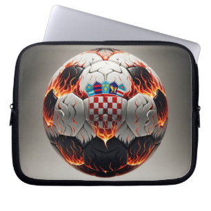 Housse Pour Ordinateur Portable Boule de football croate fière