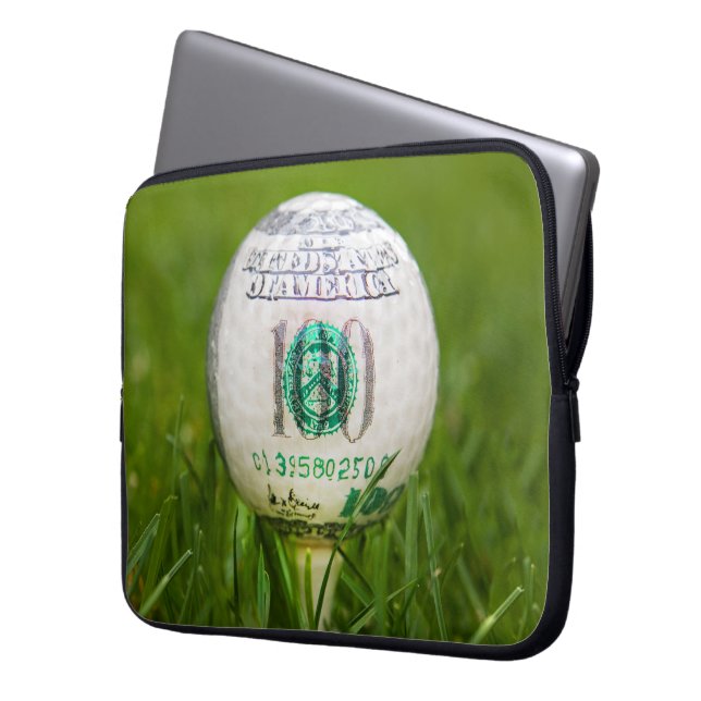 Housse Pour Ordinateur Portable Boule de golf de cent dollars (devant gauche)
