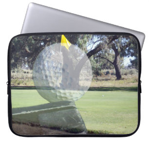 Housse Pour Ordinateur Portable Boule De Golf Sur Putter En Composition Coussinée,