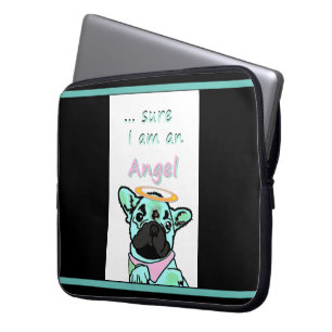 Housse Pour Ordinateur Portable Bouledogue français Angel