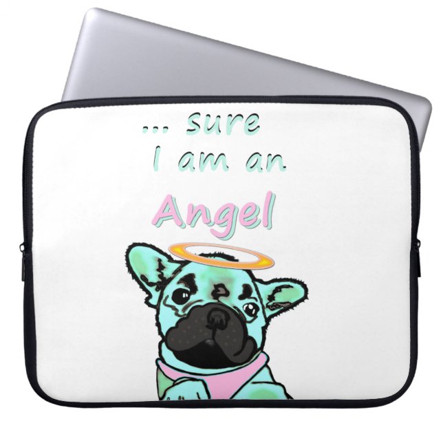 Housse Pour Ordinateur Portable Bouledogue français Angel (Devant)