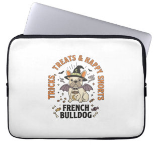 Housse Pour Ordinateur Portable Bouledogue Français Farceur Halloween