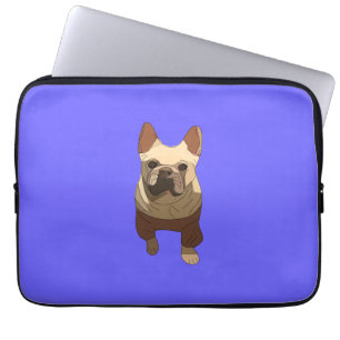 Housse Pour Ordinateur Portable Bouledogue Français, Lila Violet