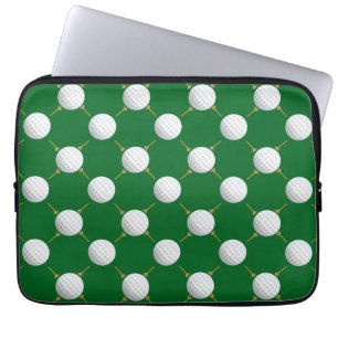 Housse Pour Ordinateur Portable Boules de golf et Tee - shirts sur Green