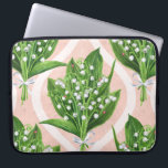 Housse Pour Ordinateur Portable Bouquet de lys de la vallée fleurs sur rose<br><div class="desc">Bouquet de peintures à l'aquarelle lily de la vallée fleurs design motif sans couture</div>