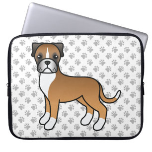 Housse Pour Ordinateur Portable Boxer Fauve Chien de Dessin Animé Mignon