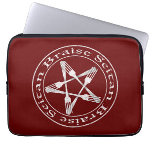 Housse Pour Ordinateur Portable Braise Seitan Vegan Pentagram (light version)