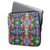 Housse Pour Ordinateur Portable Bright Abstrait Flower Art (devant gauche)
