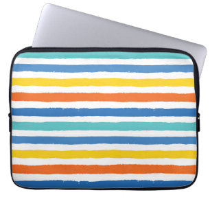 Housse Pour Ordinateur Portable Bright Beach Striped Motif