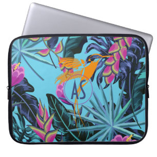 Housse Pour Ordinateur Portable Bright Tropical Folift Motif avec Hummingbird
