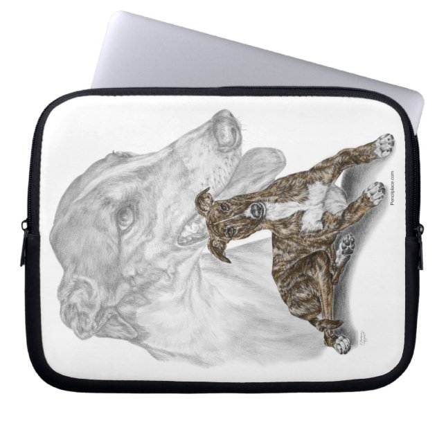 Housse Pour Ordinateur Portable Brindle Greyhound Chig Art (Devant)