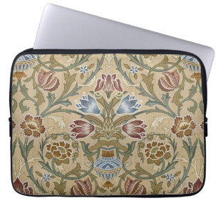 Housse Pour Ordinateur Portable Broderie florale symétrique vintage William Morris