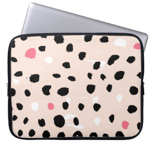Housse Pour Ordinateur Portable Brosse à encre : Texture artistique