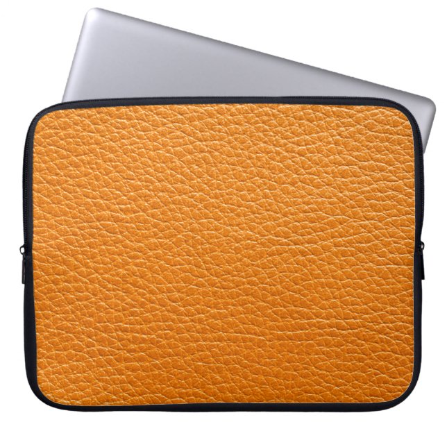 Housse Pour Ordinateur Portable Brown cuir texture closeup (Devant)