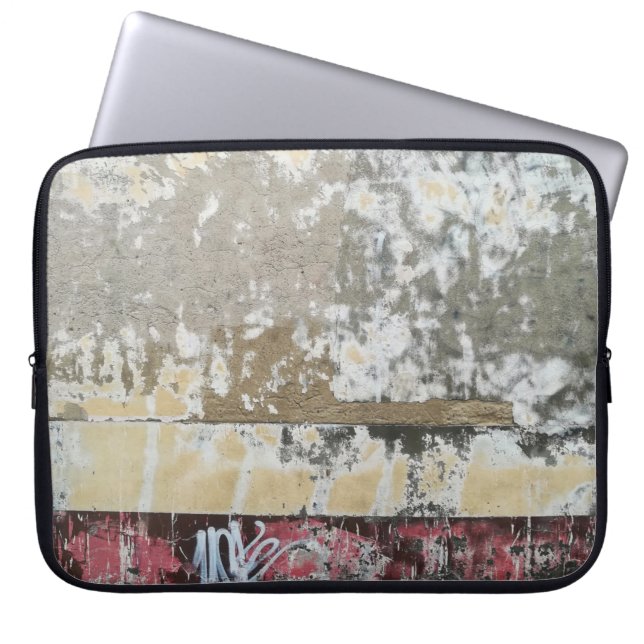Housse Pour Ordinateur Portable Brown et blanc abstrait (Devant)