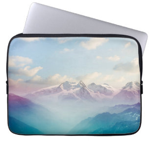 Housse Pour Ordinateur Portable Brume de matin dans une vallée alpine