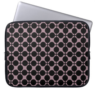 Housse Pour Ordinateur Portable brun noir poka dot vérifier la mode motif