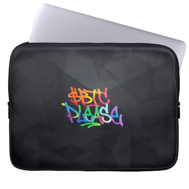 Housse Pour Ordinateur Portable "$BTC S'il vous plaît" (Style 2) (Devant)