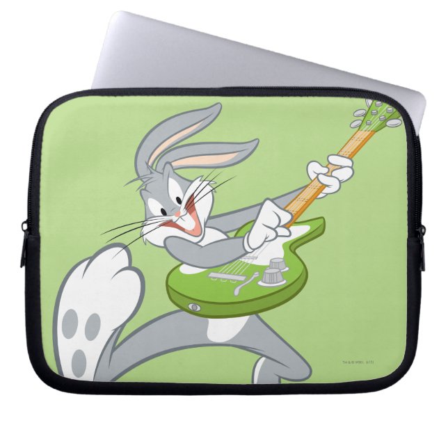 Housse Pour Ordinateur Portable BUGS BUNNY™ Rocking sur guitare (Devant)