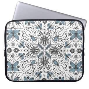 Housse Pour Ordinateur Portable Bugs, noir et bleu