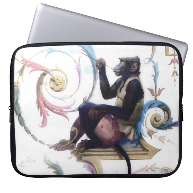Housse Pour Ordinateur Portable Bulles de soufflage de singe (Devant)