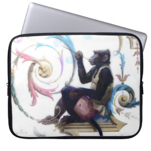 Housse Pour Ordinateur Portable Bulles de soufflage de singe