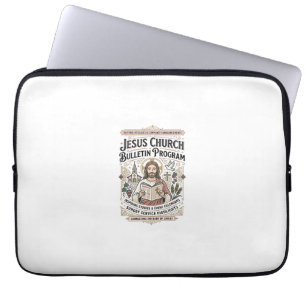 Housse Pour Ordinateur Portable Bulletin de l'église de Jésus Programme Bulletin d