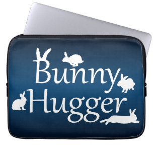 Housse pour ordinateur portable Bunny Hugger (Bleu