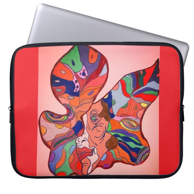 Housse Pour Ordinateur Portable Butterfly Leaf Portrait Laptop Sleeve (Devant)