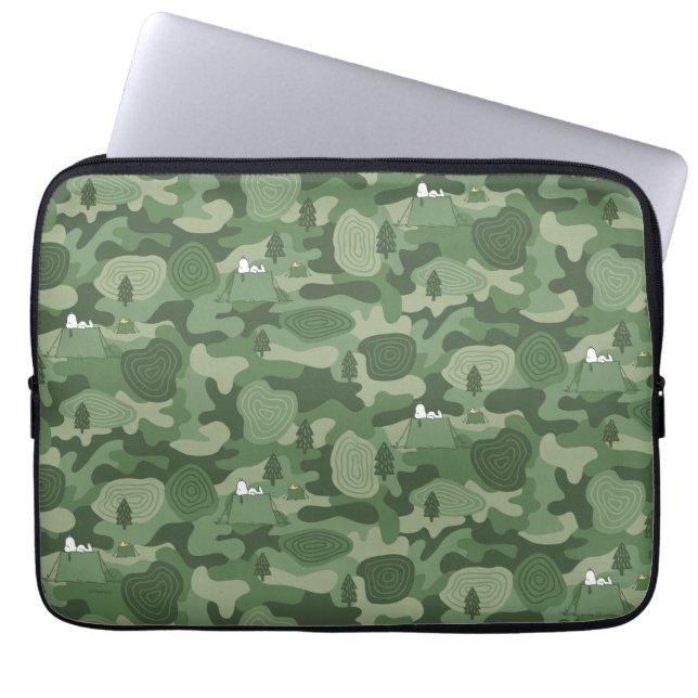 Housse Pour Ordinateur Portable cacahuètes | Camouflage Snoopy & Woodstock (Devant)