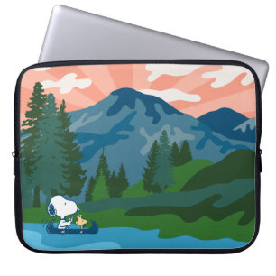Housse Pour Ordinateur Portable cacahuètes Canoë Snoopy & Woodstock