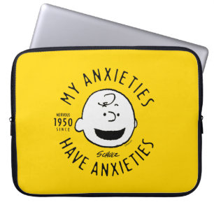 Housse Pour Ordinateur Portable cacahuètes   Charlie Brown Nervous depuis 1950