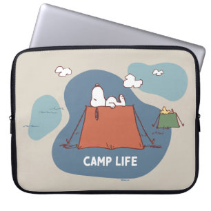 Housse Pour Ordinateur Portable cacahuètes Snoopy & Woodstock Camp Life