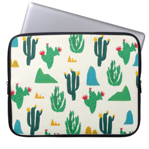 Housse Pour Ordinateur Portable Cactus Naturel : Art Folk Sans Couleur.