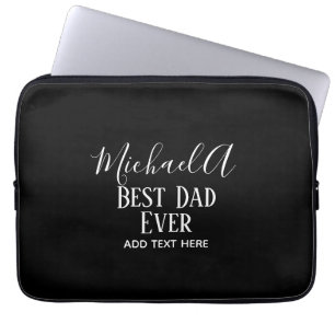 Housse Pour Ordinateur Portable Cadeau DAD Personnalisé Classique Noir Blanc
